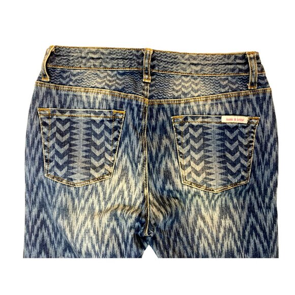 Vintage Sass & Bide Mojo-Kiko Women's Zigzag Patterned Stretch Denim Size 25 - Picture 8 of 9